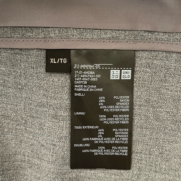 Uniqlo Blazer - Like New - Double Breasted, Dark Grey - Picture 3 of 3